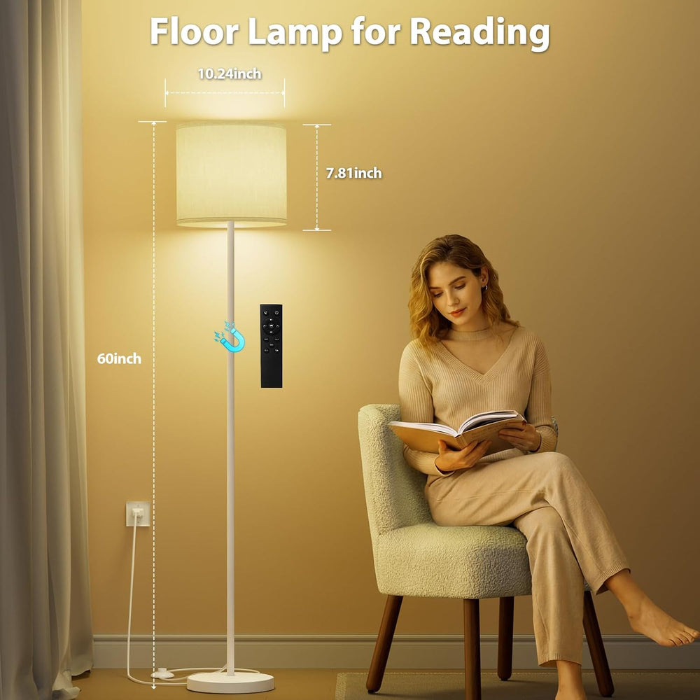Keepsmile Dimmable Floor Lamps for LivingRoom with 12W LED Bulb,Foot Switch
