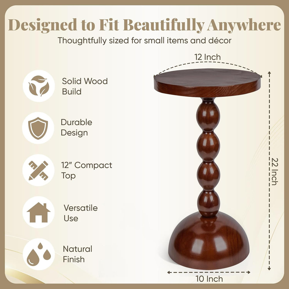 Wooden Side Table for Small Spaces, Drink Table, Mini Side Table, Little Tiny...