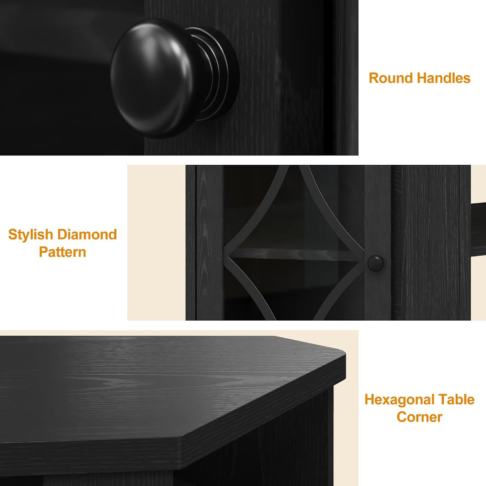 RoyalCraft Corner TV Stand for TVs up to 55 Inch: Corner Tall Entertainment C...