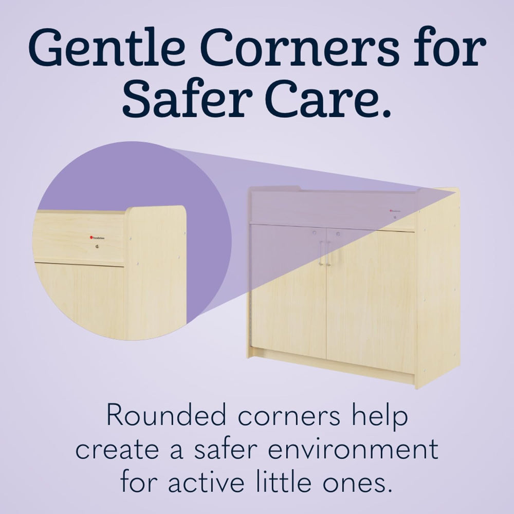 Foundations SafeSwing Daycare Changing Table, Formerly SafetyCraft, Natural