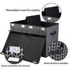 Mayniu Large Toy Box Chest with Lid, Kids Toy Storage Organizer Bins Basket for Living Room, Nursery, Closet, Bedroom, Playroom 25"x13" x16" (Black)