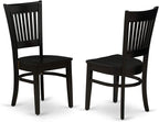 East West Furniture LGVA7-BLK-W 7 Piece Kitchen Table & Chairs Set Consist of a Rectangle Dining Room Table with Butterfly Leaf and 6 Dining Chairs, 42x84 Inch, Black