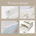 2-Pack Hanging Storage Organizer, Over The Door Hanging Bags/Wall Baskets Storage with Pockets for Home, RV, Office and More (2, White)