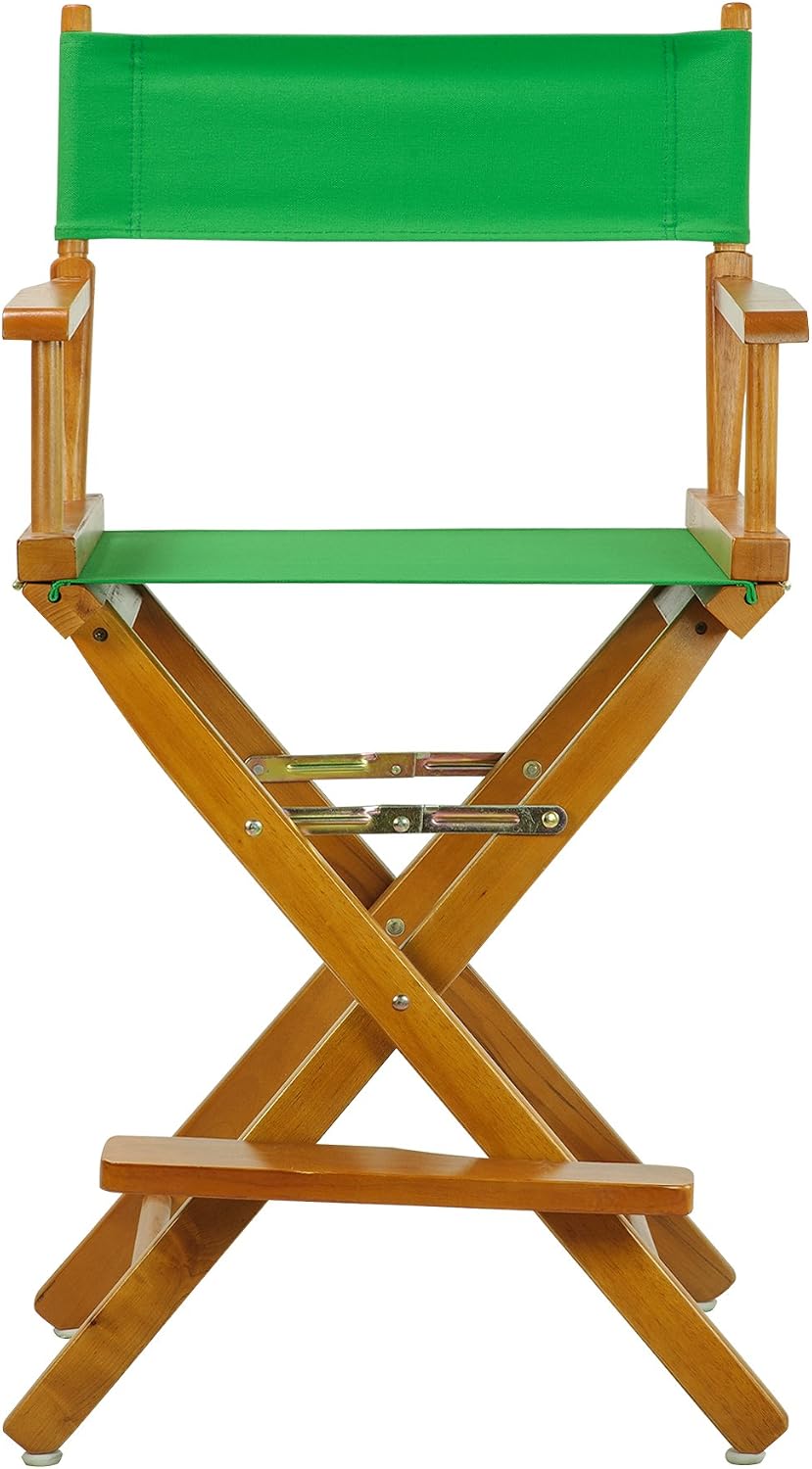 Casual Home Director's Chair ,Honey Oak Frame/Green Canvas,24" - Cou...