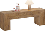 Tribesigns 47'' Wooden Entryway Bench, Farmhouse Entry Bench Seat, Indoor End of Bed Bench with Storage Capability for Living Room, Bedroom, Hallway, Easy Assembly, Natural Brown
