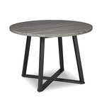 Signature Design by Ashley Centiar Mid Century Round Dining Room Table with Metal Legs, Gray & Black