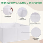 Criusia 16 Pack Underwear Drawer Organizer, Drawer Organizer Clothes, Foldable Cloth Storage Box Closet Dresser Drawer Divider Organizer for Clothes, Scarves (White)