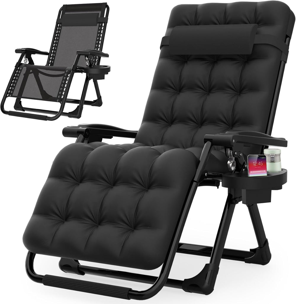Suteck Zero Gravity Chair, Reclining Camping Lounge Chair w/Removable Cushion...