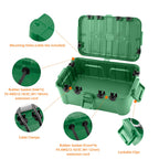 QUOBAS Extra Large Outdoor Electrical Box Waterproof, IP54 Weatherproof Extension Cord Cover, Outdoor Plug Cover Protect Outlet, Plug, Power Strip, Tools, Holiday Light, Green