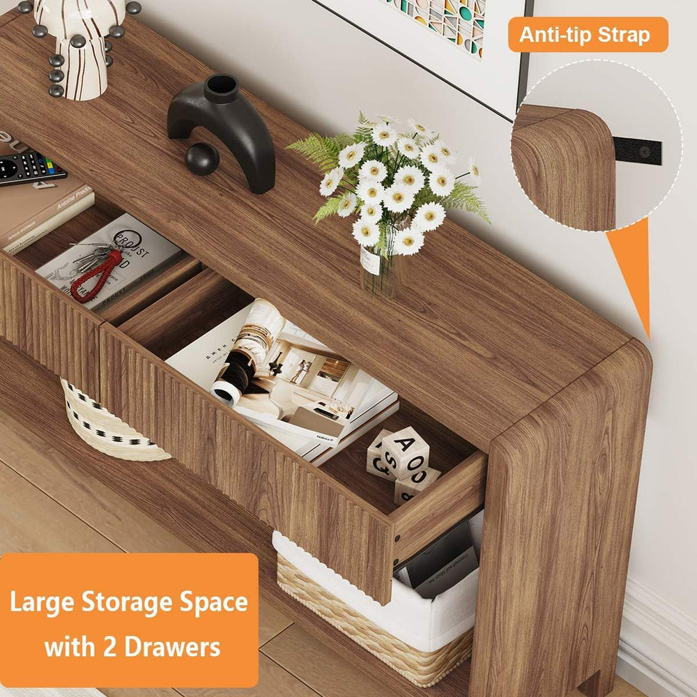 FATORRI Console Sofa Table for Entryway, Wood Foyer Tables for Living Room, F...