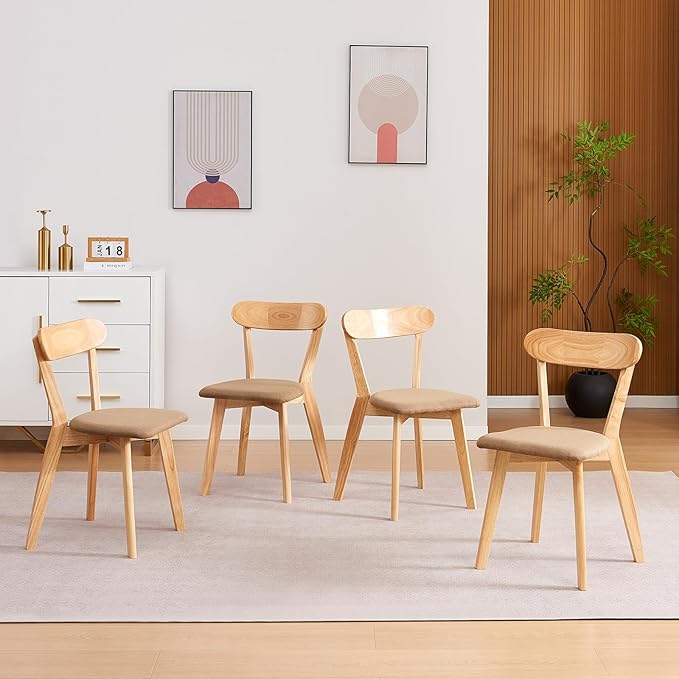Solid Wood Dining Chairs Set of 4 for Home Kitchen/Living Room/Dinnite