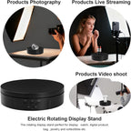 Motorized Rotating Display Stand for Jewelry, Automatic Mute Rotating Stand, Electric Turntable with USB for Display, Remote Control
