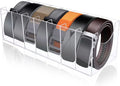 Belt Organizer, Acrylic Belt Storage Holder for The Closet 7 Compartments Display Case for Tie and Bow Tie