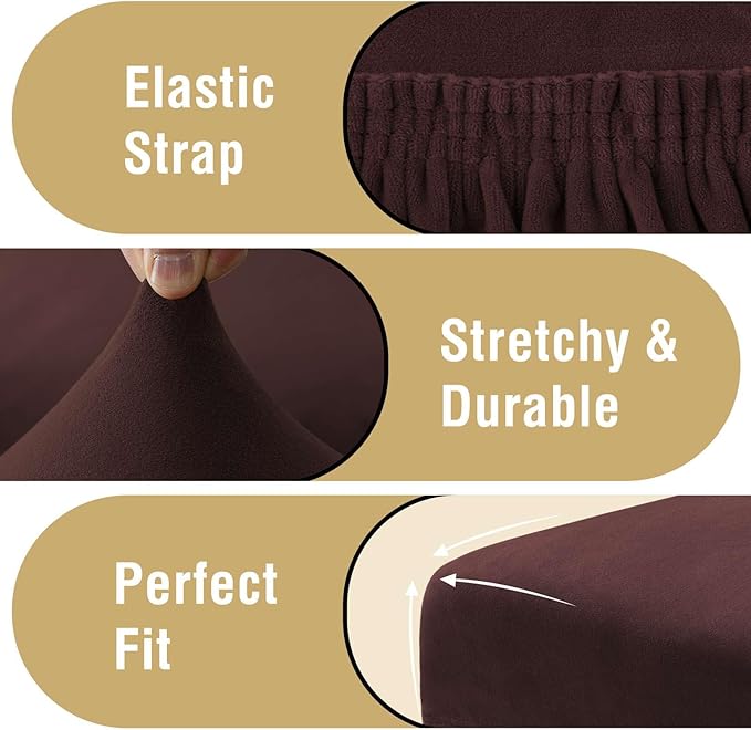 H.VERSAILTEX Velvet Dining Chair Covers Stretch Chair Covers for Dining Room ...
