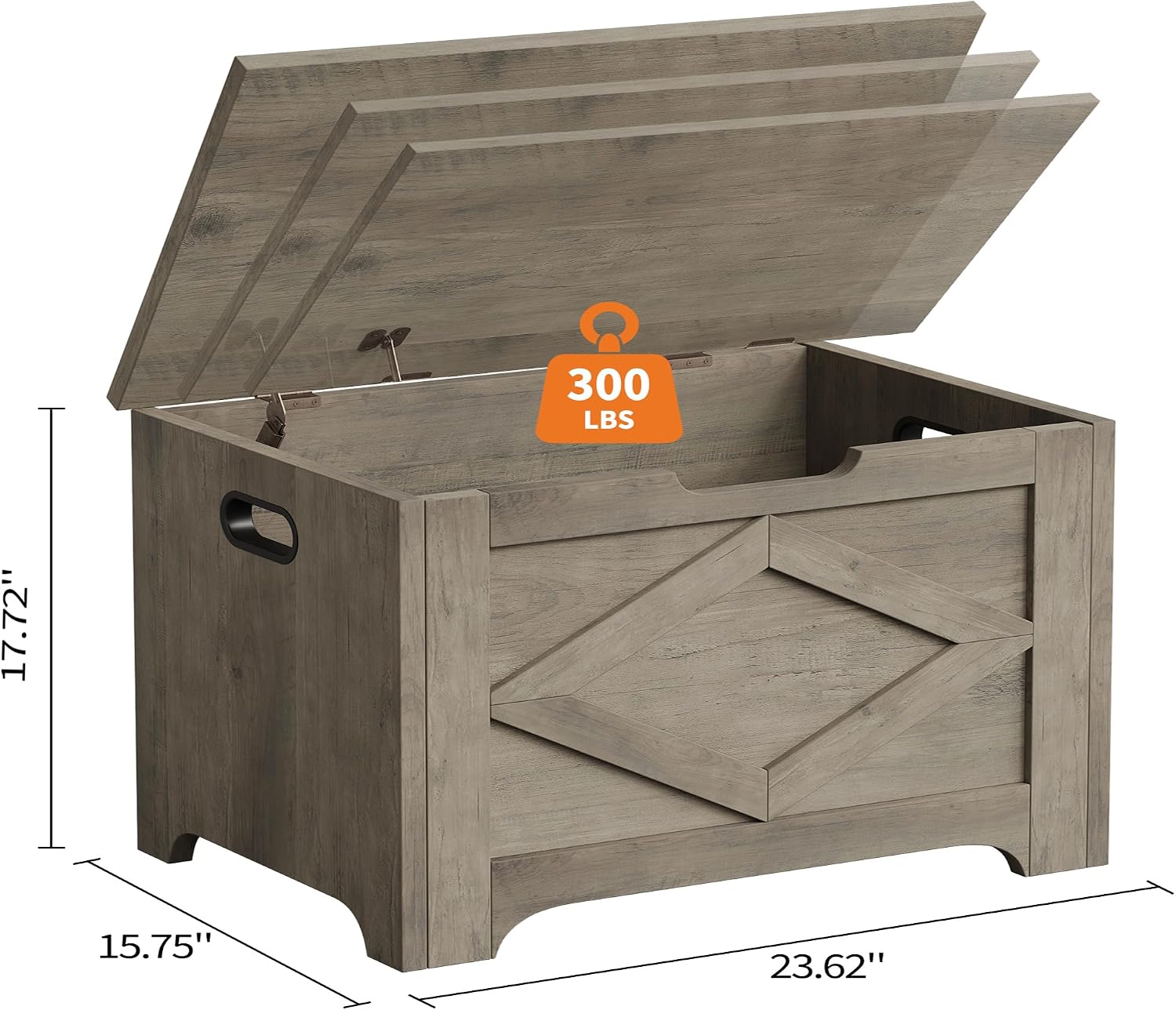 GAOMON Storage Chest, Wooden Storage Bench, Modern Style Lift-Top Shoes Bench with Safety Hinge for Entryway, Bedroom, Living Room, Supports 300 Lb and Easy Assembly