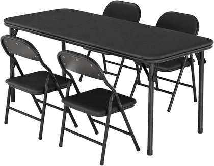 Garvee 5-Piece Folding Table and Chairs for Boys and Girls