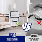 TAILI Extra Large Moving Bags, 10 Pack Clear Heavy Duty Totes for Storage with Visible Window, Wrap Around Handles, Storage Bags for Space Saving, Alternative to Moving Boxes