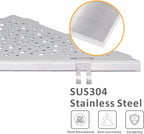 Shower Corner Shelf with 4 Hooks,No-Drill 10" Brushed Nickel 304 Stainless Steel Recessed Shelves for Bathroom Tile Walls,2-Pack
