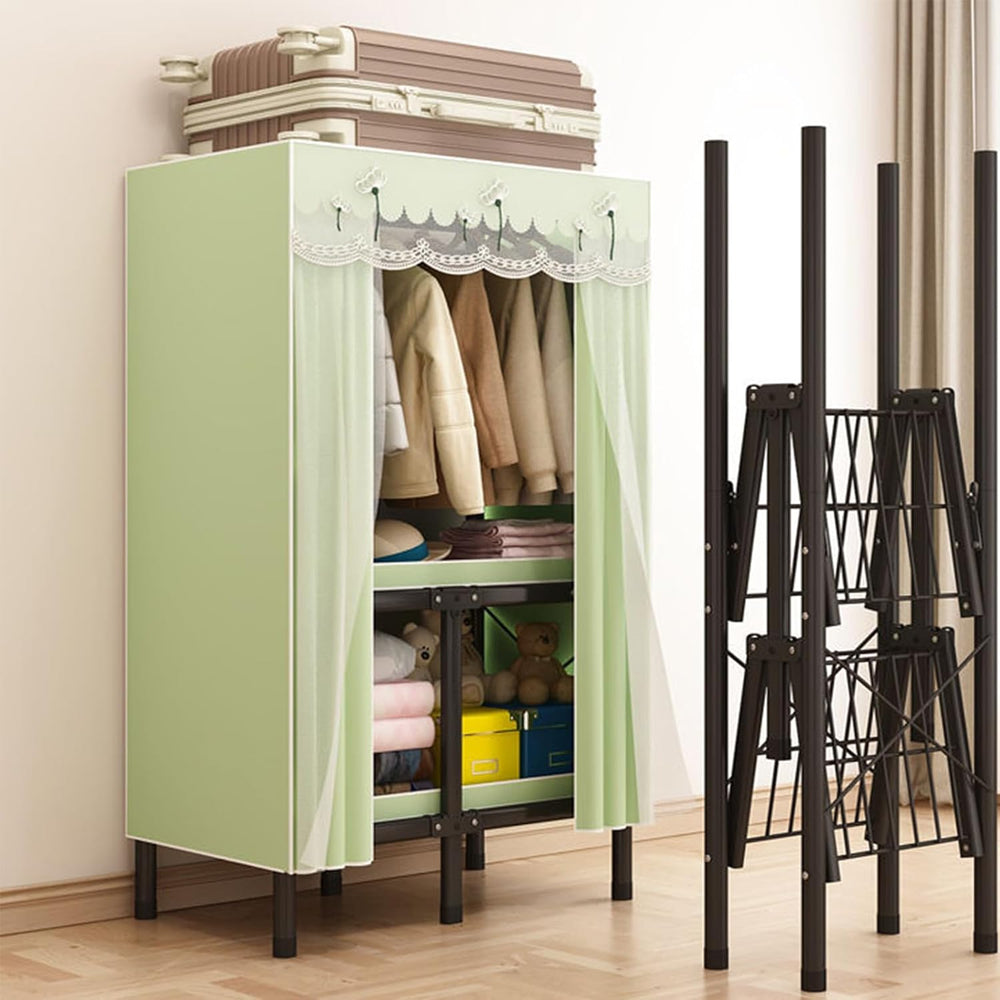 Canvas Wardrobe 85x50x172cm Wardrobes for Bedroom,Portable Wardrobe,1 Hanging...