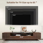 78.8 Inch TV Stand with Storage Cabinets for Living Room, TVs Media Console Entertainment Center with Drawers, Wood Fluted Television Stands with Open Shelves for Bedroom, Dark Brown Walnut