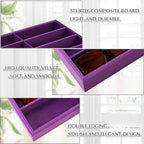 Amylove 2 Pcs Sunglass Organizer Trays Glasses Stackable Jewelry Trays Sunglass Organizer Display Box(8 Grids,Purple)