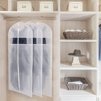 Zilink Dress Garment Bag for Storage Dress Cover Bag for Long Dresses 72 in | 3 in Gusseted, Clear Window, Dress Protector Bag for Long Evening Dresses, Fur Coat, Long Dress, Gown Closet Storage, 2 Pack