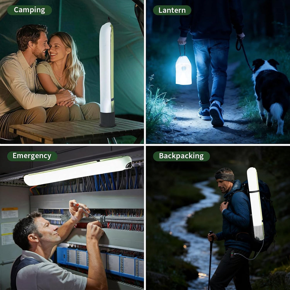 Inflatable Solar Camping Lantern, 23.6in LED Camping Light Tube