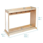 ECR4Kids Streamline Dress-Up Island Costume Organizer, Montessori Furniture, Natural