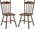 LUE BONA Wooden Dining Chairs Set of 2, Windsor Dining Chair with Thickened Backrest, Morden and Mid Century Kitchen Chairs for Dining Room Farmhouse, Weight Capacity 350 lbs