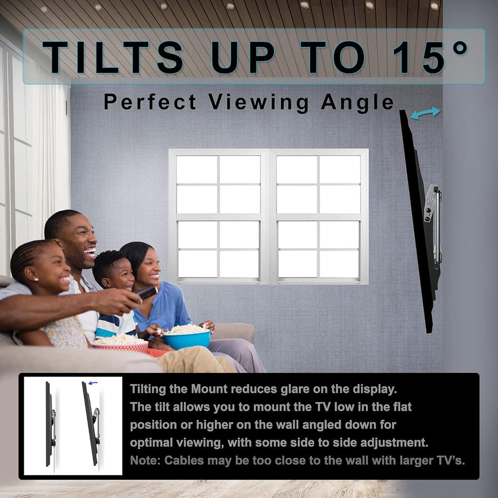 Cheetah Tilt TV Wall Mount for Samsung Neo QLED TVs, 1.5” Profile, Fits 24” S...