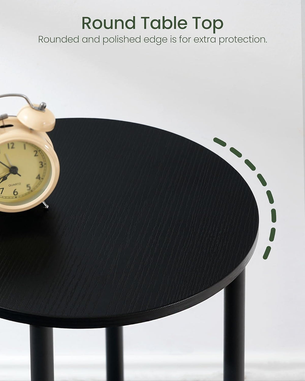 CHOEZON Round Side Table, 2-Tier End Table, Small Round Nightstand with Sturd...