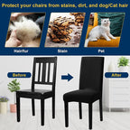 Chair Covers, Stretch Kitchen Chair Covers/Dining Room Chair Covers Set of 8, Removable Washable Dining Chair Slipcovers for Home, Hotel, Banquet