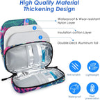 YOUSHARES Insulin Cooler Travel Case - Travel Medicine Cooler Bag for Insulin and Diabetes Supplies Travel, Insulin Case with 2 TSA Approved Gel Ice Pack (Tropical Rainforest)