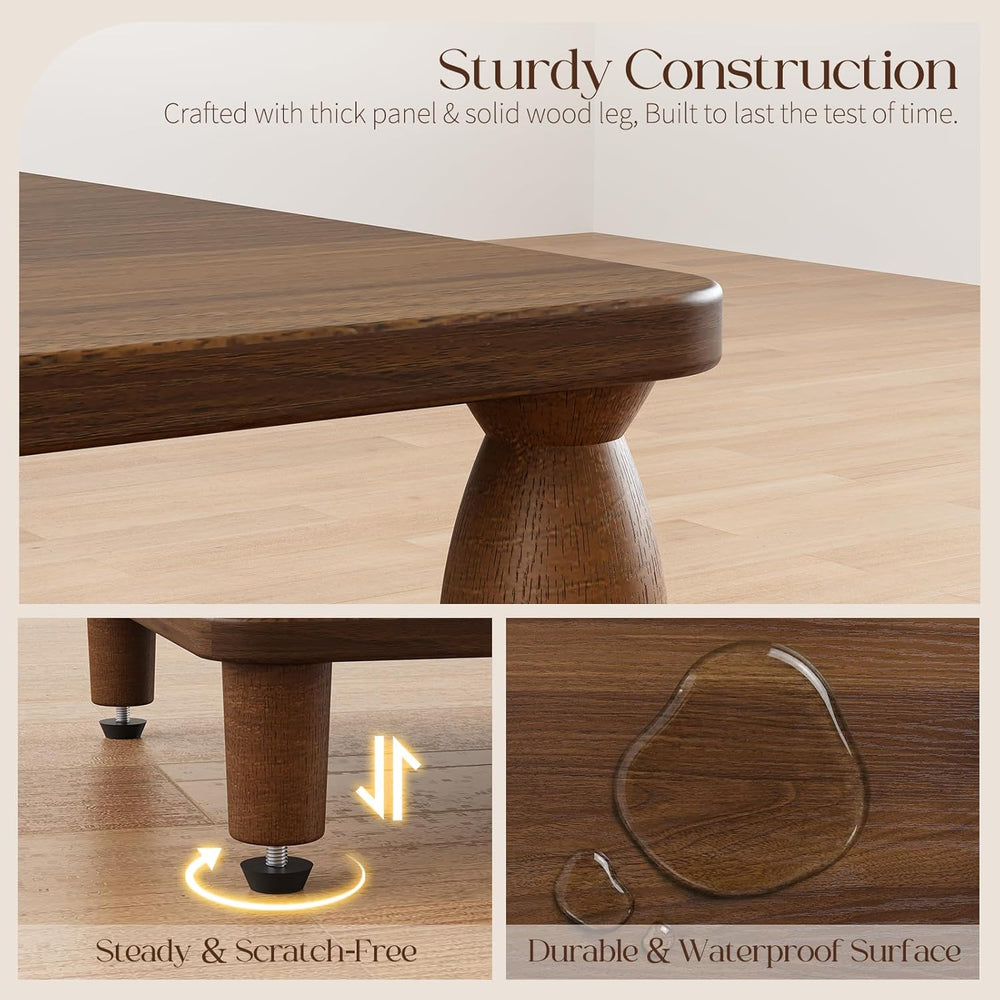 Yoobure Small Side Table - Walnut End Tables Living Room with Spindle Legs