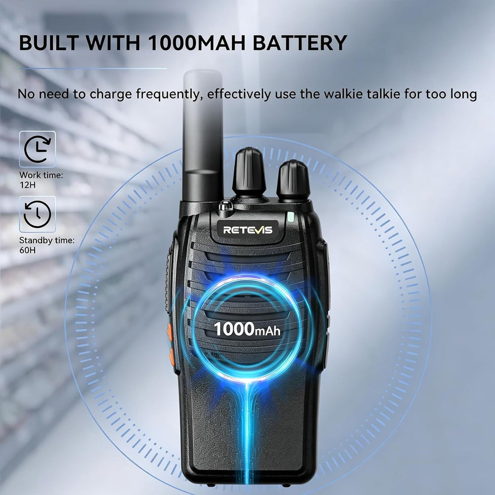 Retevis H777 Walkie Talkies for Adults with Clear Audio, Flashlight USB C