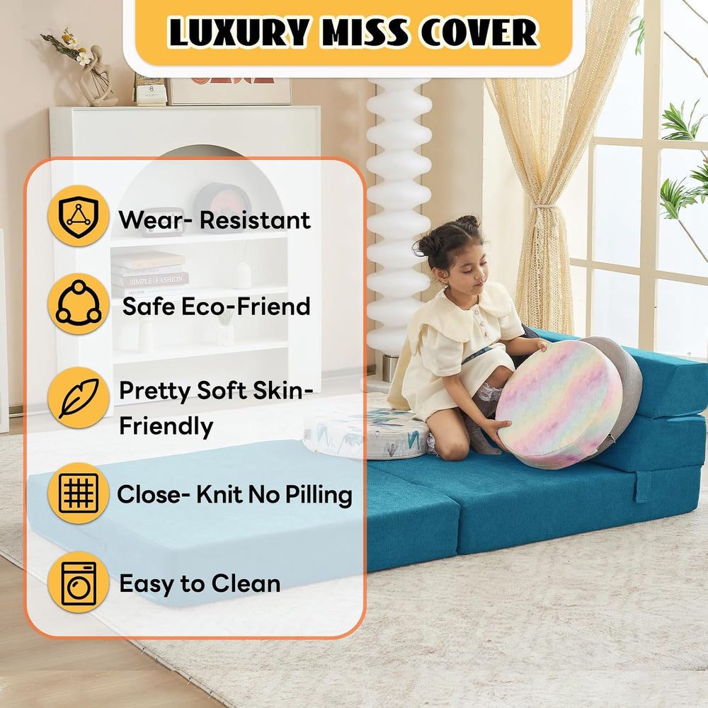 jela Foldable Sofa Bed, Convertible Sleeper Lounge Chair Floor Mattress Floor...