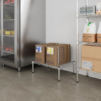 18" Deep x 24" Wide x 8" Height 1-Tier Wire Shelving Kit | NSF Commercial Storage Rack Unit
