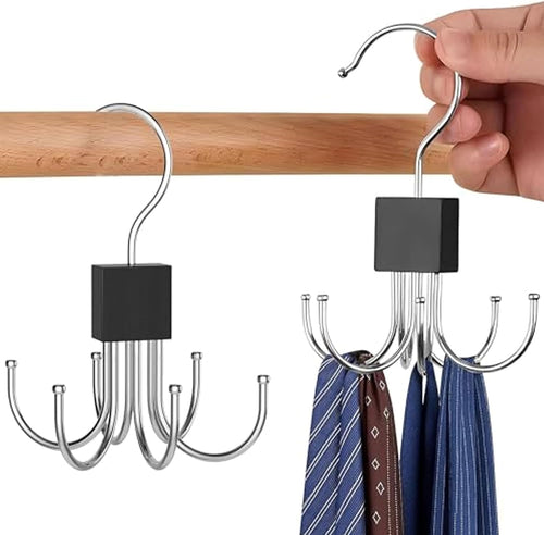 1PC 360° Rotatable Belt Hanger for Closet, Max 24 Belt Storage Organizer Rack, Space Saving Closet Organizers and Storage for Bra, Tank Top, Tie, Scarf and Purse