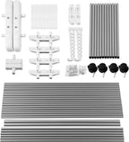 Bigzzia 3 Tier Folding Drying Rack Clothing Clothes Horses Rack Stainless Steel Laundry Drying Rack (Grey White, 4 Tier)