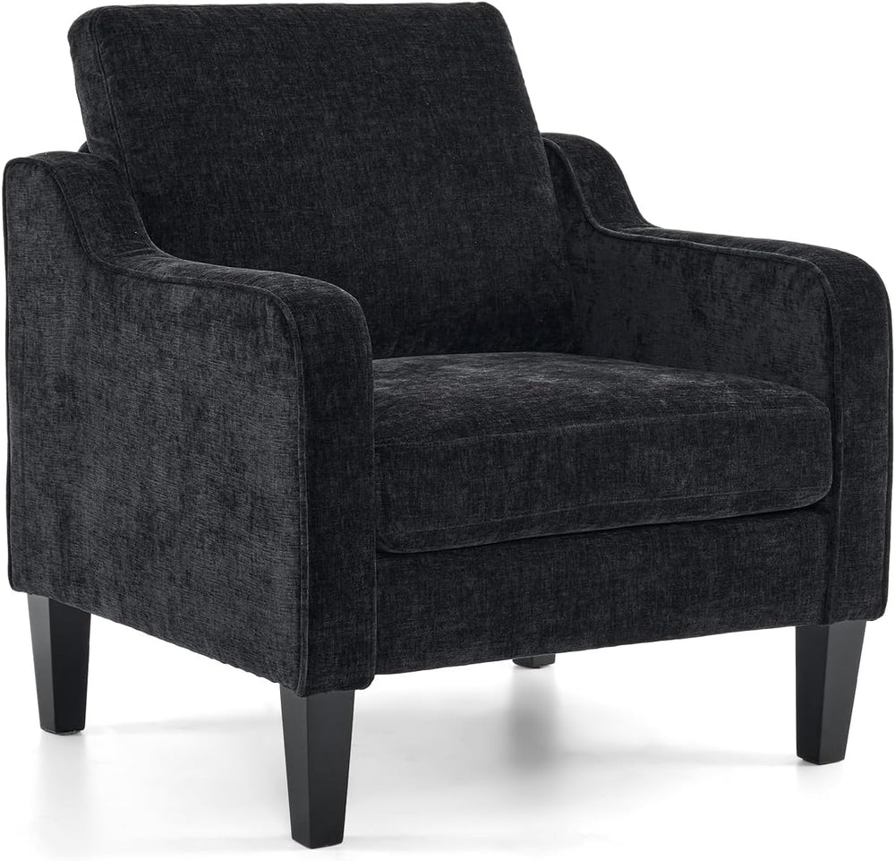 VINGLI Accent Chair, Chenille Upholstered Armchair, 380 LBS, Living Room