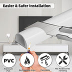 39" Side Buckle Cable Hider for 1 Cords,Extension Cord Covers for Wires On Wall,Adhesive Cord Hider for Wall Mount Tv,Wire Channel for Cable Concealer,Cable Raceway Home & Office,White