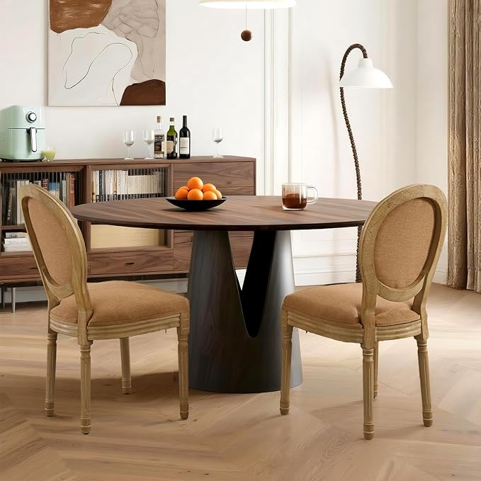 French Country Dining Chairs Set of 6,Farmhouse Upholstered Dining Room Chair...