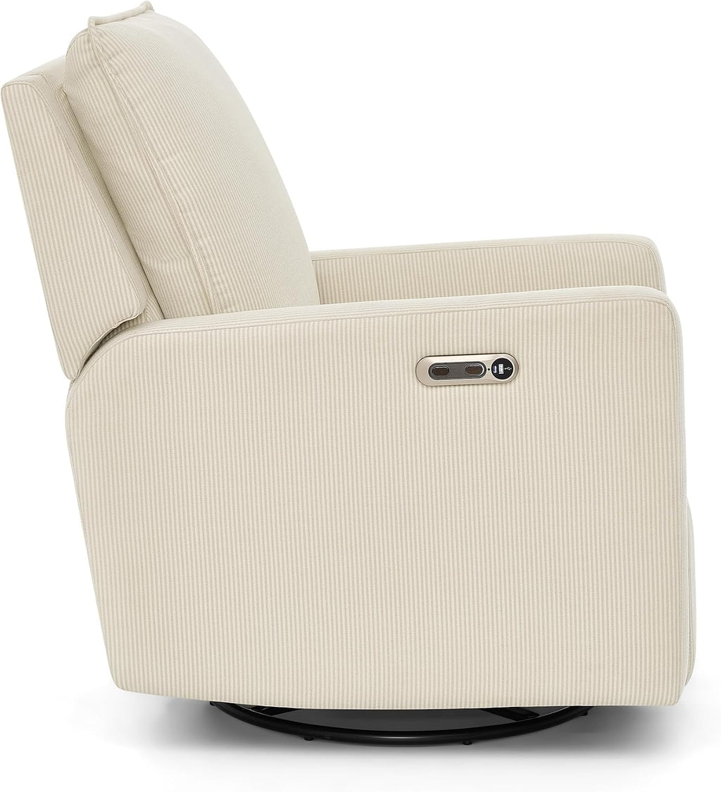 Delta Children - babyGap Harlowe Power Recliner, Almond | Power Recliner with USB-A and Type-C Ports, Greenguard Gold Certified, Stain-Resistant Fabric, Oeko-TEX 100 Certified