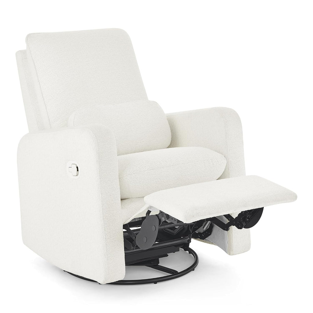 Delta Children - babyGap Cloud Recliner, Performance Fabric, White Boucle | Power Recliner with Swivel & Glide, Features Stain-Resistant Fabric, Cozy Boucle Fabric & Includes a Lumbar Pillow