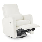Delta Children - babyGap Cloud Recliner, Performance Fabric, White Boucle | Power Recliner with Swivel & Glide, Features Stain-Resistant Fabric, Cozy Boucle Fabric & Includes a Lumbar Pillow