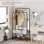 Clothes Garment Coat Rack Drying Clothing Racks Metal Freestanding for Hanging Clothes Portable Closet for Laundry Bedroom Black
