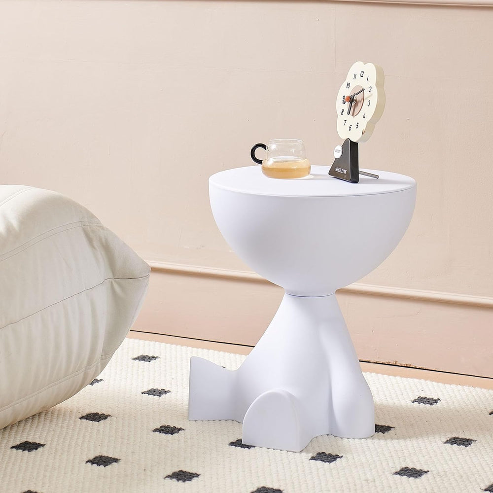 Circle Side Table, Round Modern End Table, Waterproof & Durable, Small Co...