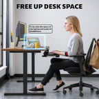 Large Keyboard Tray That Slides Out from Under The Desk, Pull Out with Adjustable C-clamp, 25.6 (31.5 Including Clamps) x 9.8 Inch Computer Keyboard Drawer Mouse Tray for Typing, Black