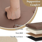 Athena Collection 24.5 Inch Small Ottoman with Storage, Round PU Leather Storage Ottoman Foot Rest with Removable Lid, Multipurpose Footstool Footrest for Livingroom, Bedroom, Dorm, Brown