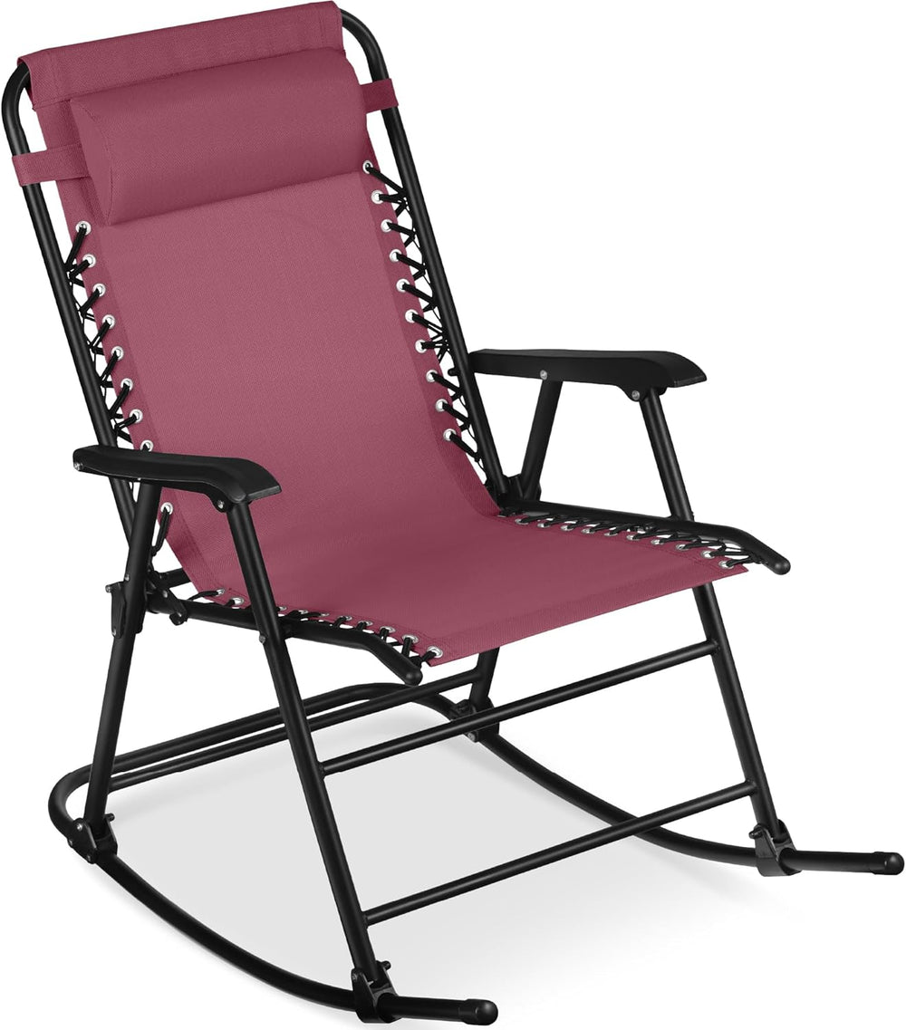 Best Choice Products Outdoor Zero Gravity Rocking Chair, Folding Reclining Pa...